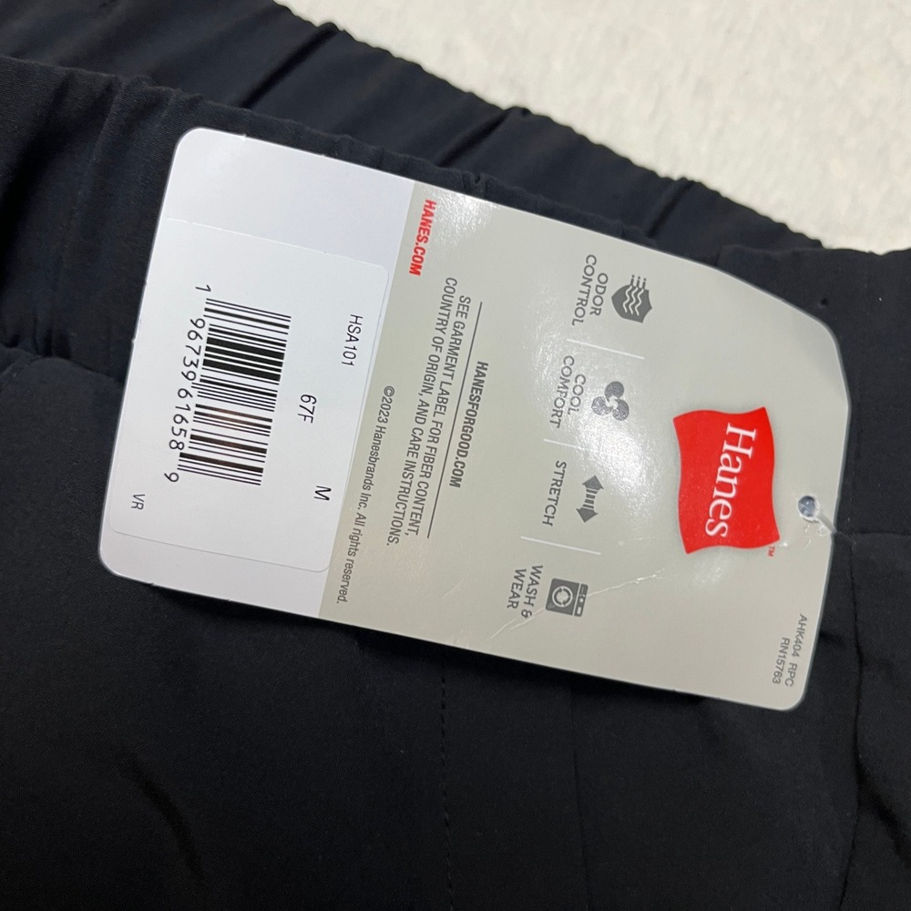 Hanes Scrub Pants Womens Medium Black Comfort Fit Jogger Cargo HSA101 Stretch - Picture 5 of 11